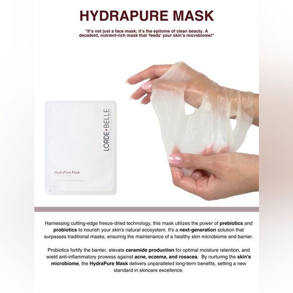 LORDE + BELLE HYDRAPURE MASK | Box of 8 - Picture 6 of 12